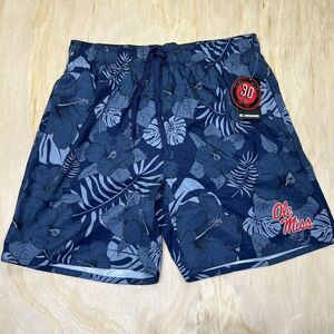 NEW XL Ole Miss Rebels Colosseum The Dude Swim Shorts Mens Blue
